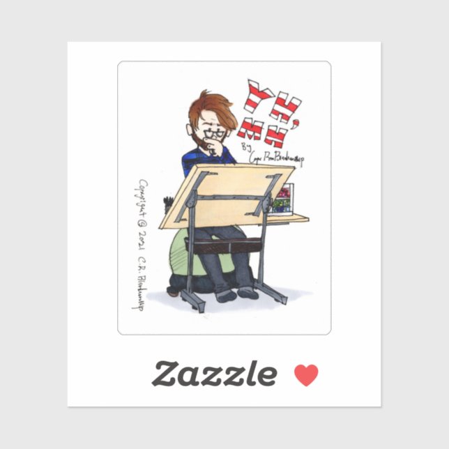 Artist Portrait - Matte Sticker (Sheet)