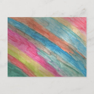 Artist Postcard Watercolor Stripes