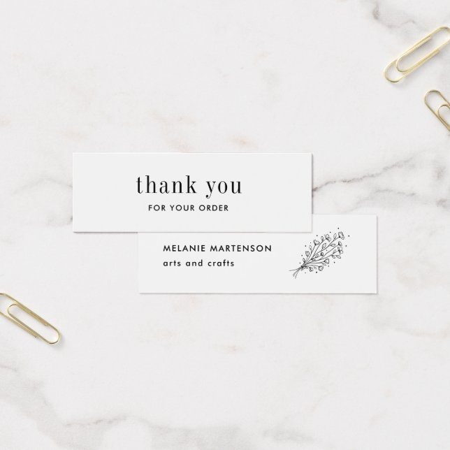 Artist Product Elegant Order Thank You Card (Office)