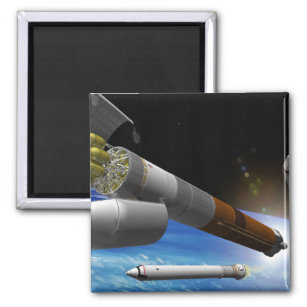 Artist rendition of a heavy-lift rocket magnet