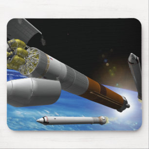 Artist rendition of a heavy-lift rocket mouse pad