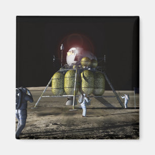 Artist rendition of a new spaceship to the moon 2 magnet