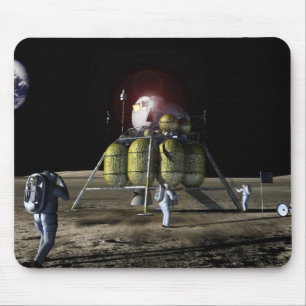 Artist rendition of a new spaceship to the moon 2 mouse pad