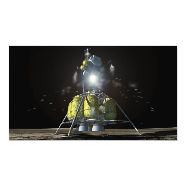 Artist rendition of a new spaceship to the moon 2 photo print (Front)
