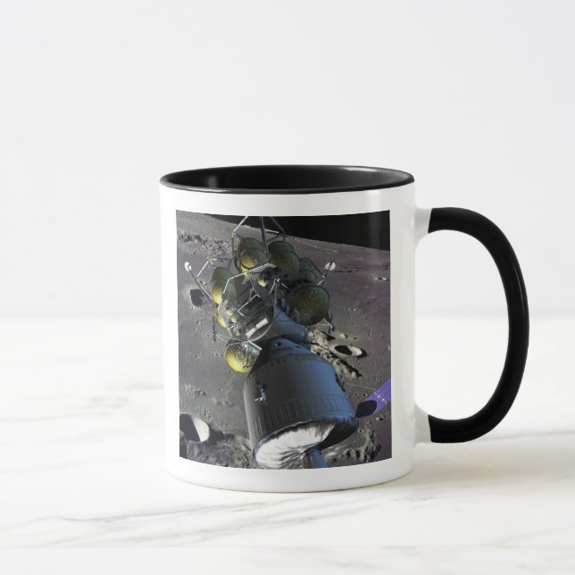 Artist rendition of a new spaceship to the moon mug (Right)