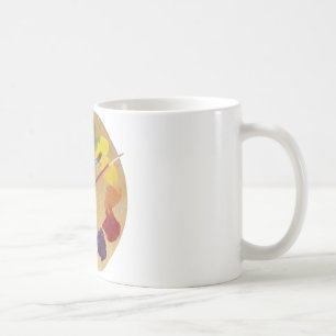 Artist`s palette colour wheel coffee mug