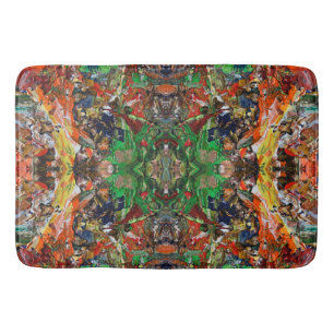 Artist’s Palette: Expressive Paint Stroke Pattern Bath Mat