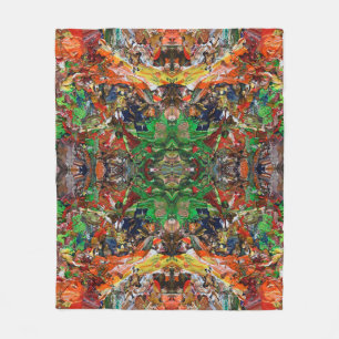 Artist’s Palette: Expressive Paint Stroke Pattern Fleece Blanket