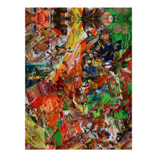 Artist’s Palette: Expressive Paint Stroke Pattern Poster