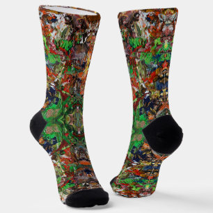 Artist’s Palette: Expressive Paint Stroke Pattern Socks