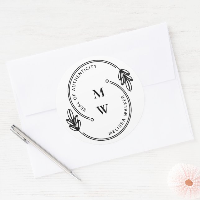 Artist Seal of Authenticity Monogram (Envelope)