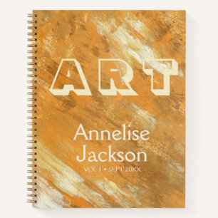Artist sketchbook name personalised modern notebook