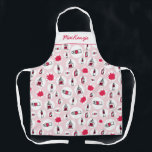Artist Smock Art Supplies Pattern Personalised Apron<br><div class="desc">Art materials pattern with paint,  paintbrushes,  ink,  pens,  erasers and everything an artist needs.  Original art by Nic Squirrell. Change the name to customise.</div>