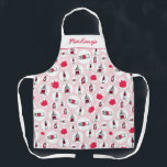 Artist Smock Art Supplies Pattern Personalised Apron<br><div class="desc">Art materials pattern with paint,  paintbrushes,  ink,  pens,  erasers and everything an artist needs.  Original art by Nic Squirrell. Change the name to customise.</div>