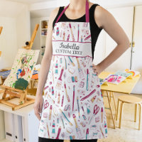 Artist Smock with Art Supplies, Personalised Name