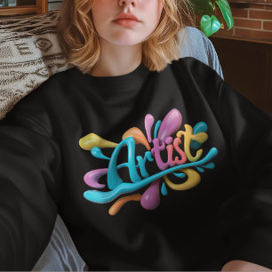 Artist Typography, Colourful, Modern, Stylish Sweatshirt