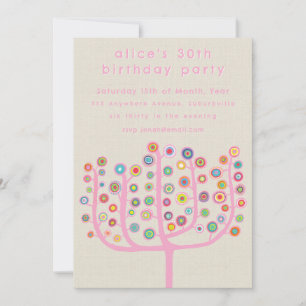 Artist Unique Abstract Tree Painting Invitation