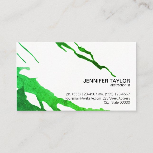 Artist | Vibrant (Green) | Variation Business Card (Front)