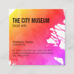 Artist (vibrant) square business card