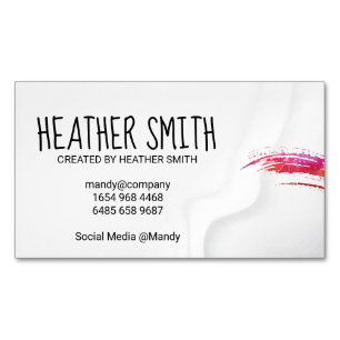 Artist / Watercolor Brushed Silky Drapery Magnetic Business Card