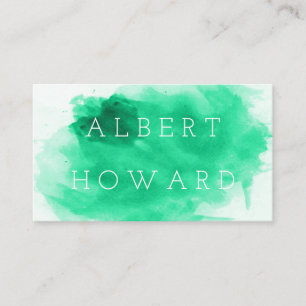 Artist   Watercolor   Modern Green Painter Creator Business Card