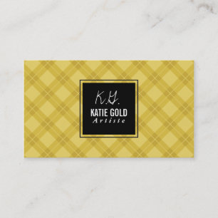Artiste Argyle Yellow Business Card