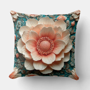 Artistic 3D Floral Arrangement Cushion
