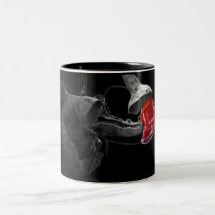 Artistic 3d rendering of the spleen Two-Tone coffee mug