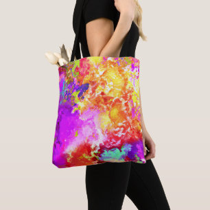 Artistic Abstract Colour Explosions Tote Bag