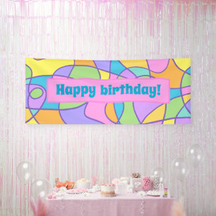 Artistic Abstract Colourful Birthday Banner