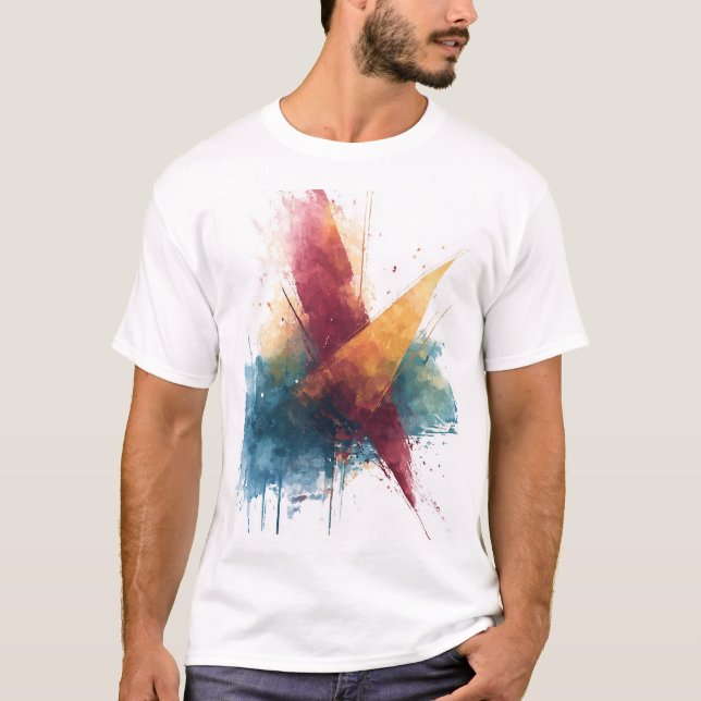 Artistic Abstract Crewneck T-Shirt (Front)