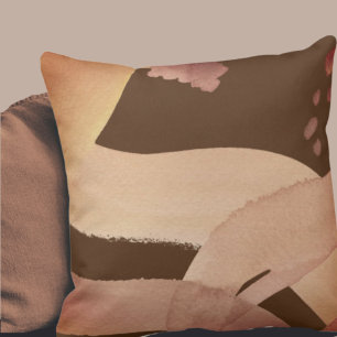 Artistic Abstract   Earthy Neutral Color Palette Cushion