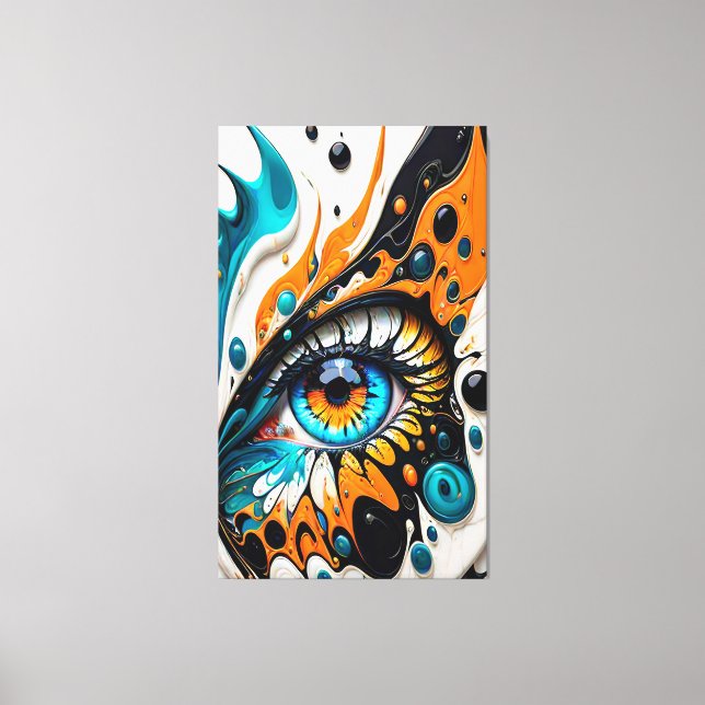 Artistic Abstract Eye Canvas Print (Front)