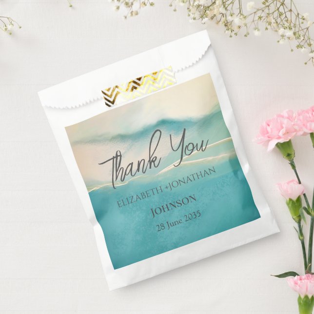 Artistic Abstract Landscape  Wedding Thank You  Favour Bags (Sealed)