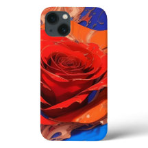 Artistic Abstract Marbled Rose  