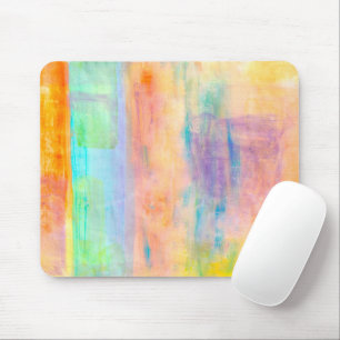 Artistic abstract mixed-media art in multi-colour mouse pad