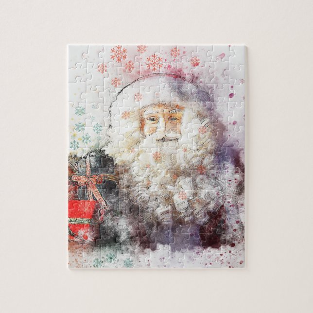 Artistic Abstract Santa Claus Jigsaw Puzzle (Vertical)