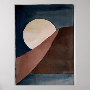 Artistic abstract watercolor painting poster