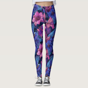Artistic Amaryllis Fantasy Gym Athletic Leggings
