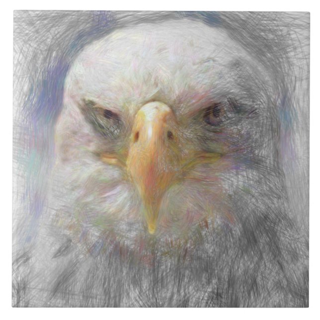 Artistic Animal eagle. Tile (Front)