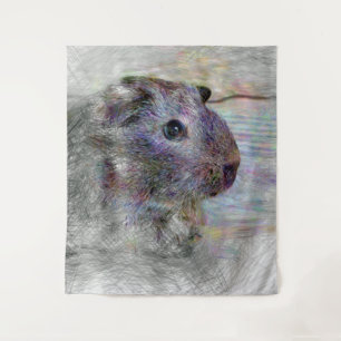 Artistic Animal Guinea Pig Tapestry