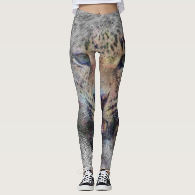 artistic animal leopard leggings (Front)