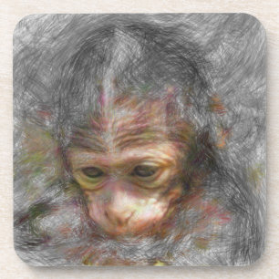 artistic animal monkey baby coaster