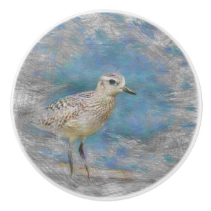 artistic animal small bird ceramic knob