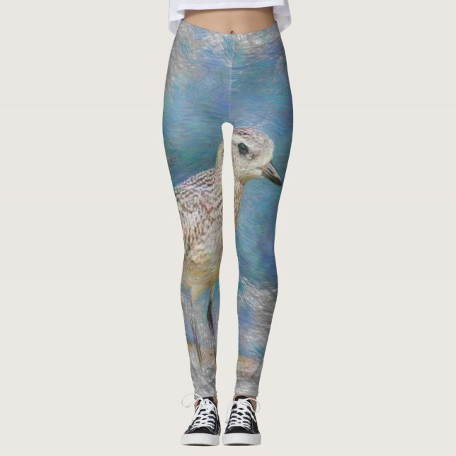 artistic animal small bird leggings (Front)