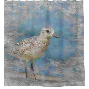 artistic animal small bird shower curtain