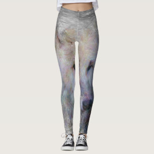 artistic animal wolf leggings