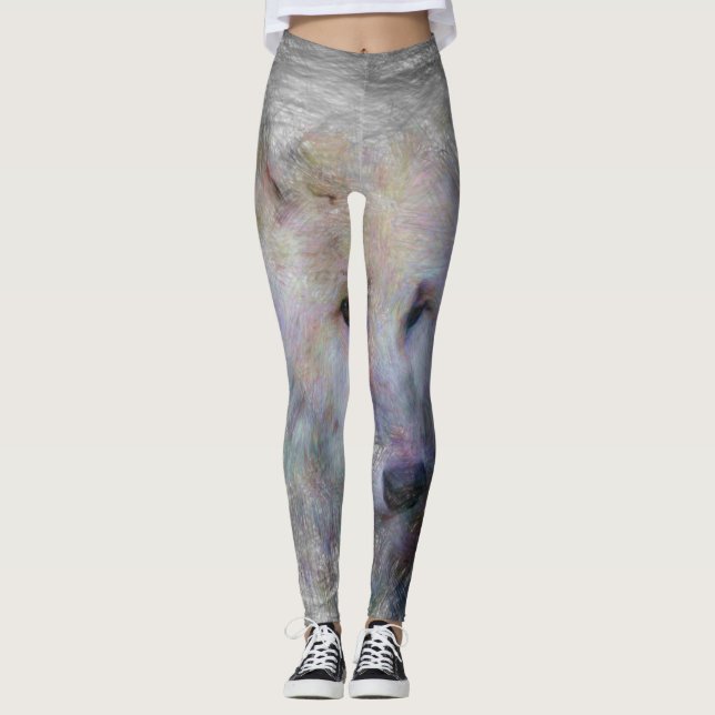 artistic animal wolf leggings (Front)