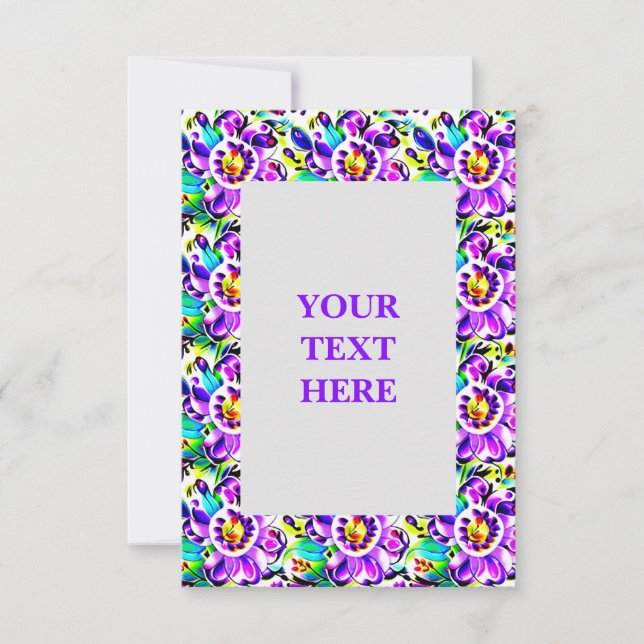 Artistic Art Nouveau Floral Invitation (Front)