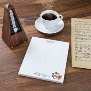 Artistic Autumn Piano Custom Musician Notepad